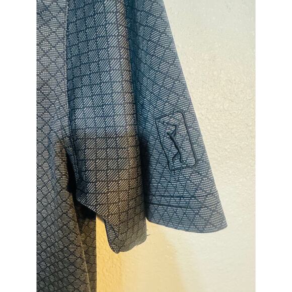 PGA Tour Men’s Golf Polo Shirt Medium Black Gray Pattern Collared activewear - Picture 6 of 8